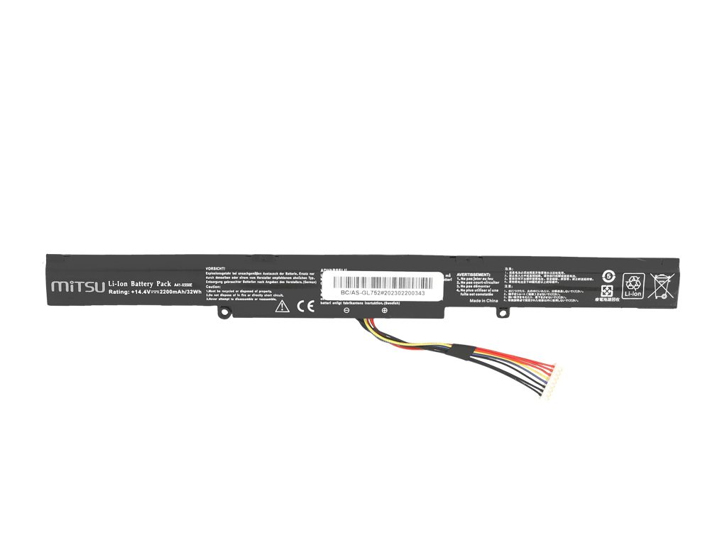 Bateria Mitsu de 14.4V (32Wh) para Portáteis Asus ROG GL752 Series, VivoBook Pro N552 Series e N752 Series - Image 3