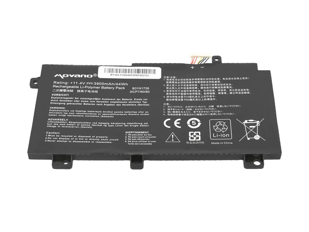 Bateria Movano 11.4V 3900mAh para Portátil Asus TUF Gaming FX504, FX505, FX80 Series - Alta Performance - Image 3