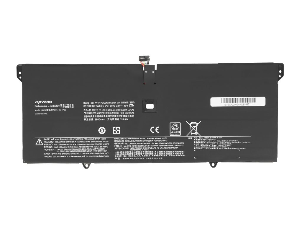 Bateria Movano para Portátil Lenovo Yoga 920, 920-13IKB Series - 7.68V 9120mAh (70Wh) - Image 2
