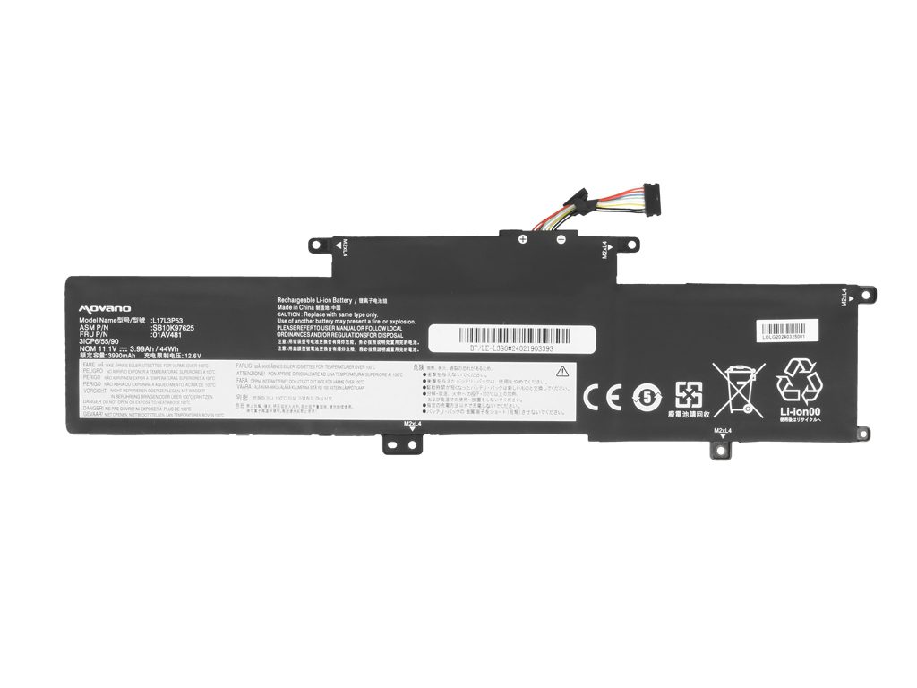 Bateria Movano 11.1V (10.8V) 44Wh para Portátil Lenovo ThinkPad Yoga L380 L390 Series - Substituição Original - Image 2