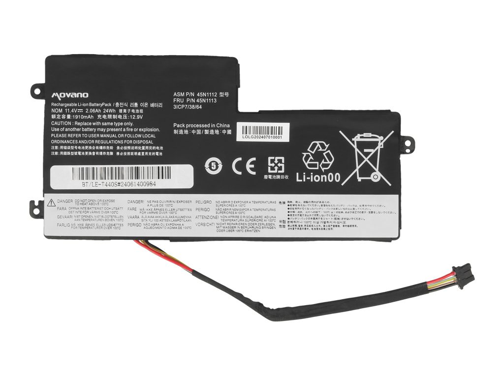 Bateria Movano para Lenovo ThinkPad T440, T440s, T450, T450s, T460, T460s, L450, L470, S440, - Image 2