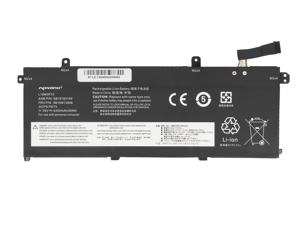 Bateria Movano L18M3P73 para Portátil Lenovo ThinkPad T490, T495, P43s, P14s Series - Image 2