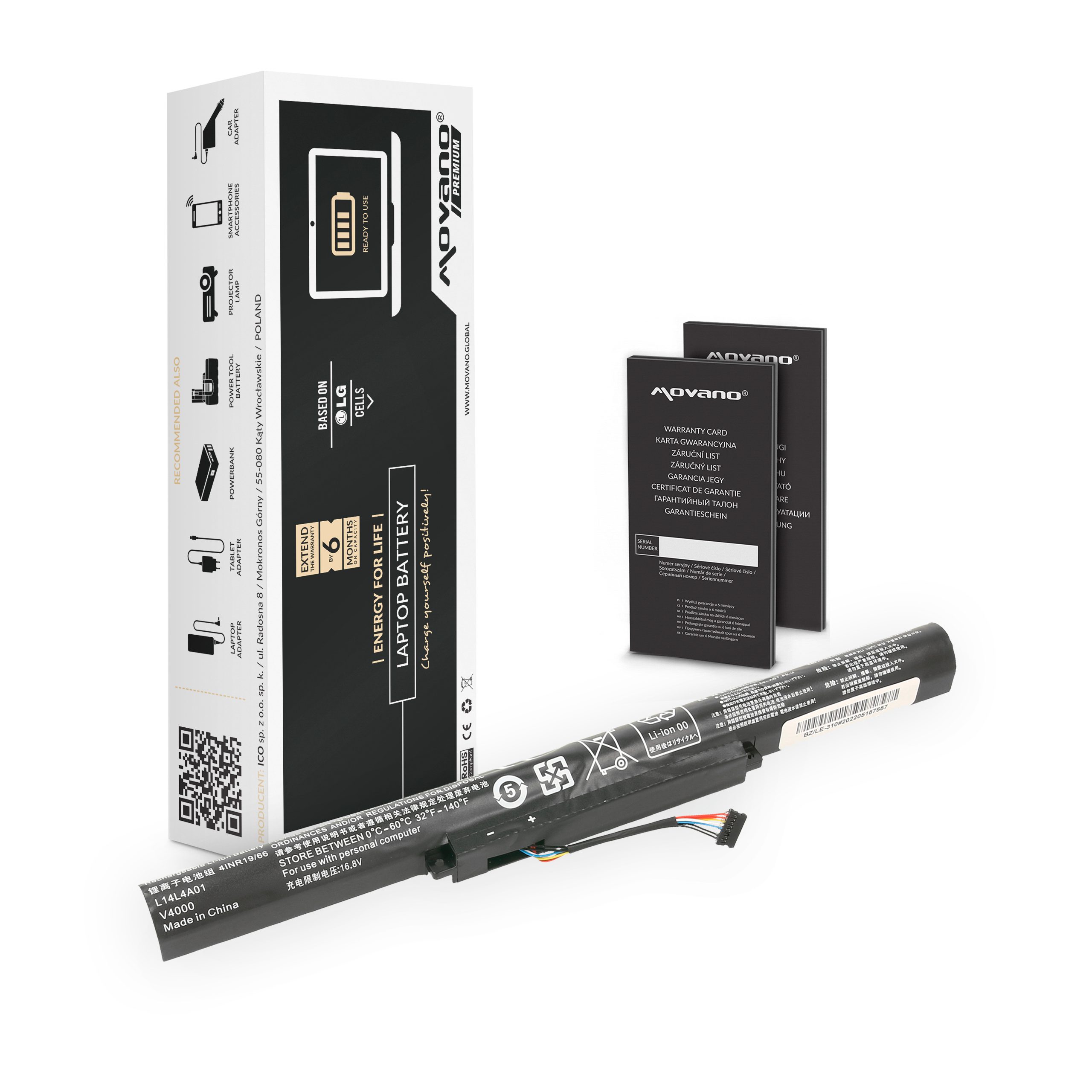 Bateria Movano Premium para Lenovo IdeaPad 310, 510S, Z41-70 Z51 Z51-70 L14L4A01