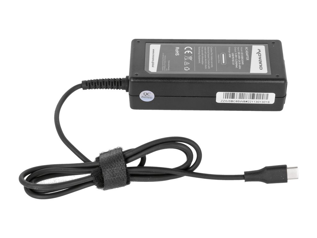 Carregador Movano 65W USB-C Preto para Portáteis Acer, Apple, Asus, Dell, HP - Hub Parts - Image 3