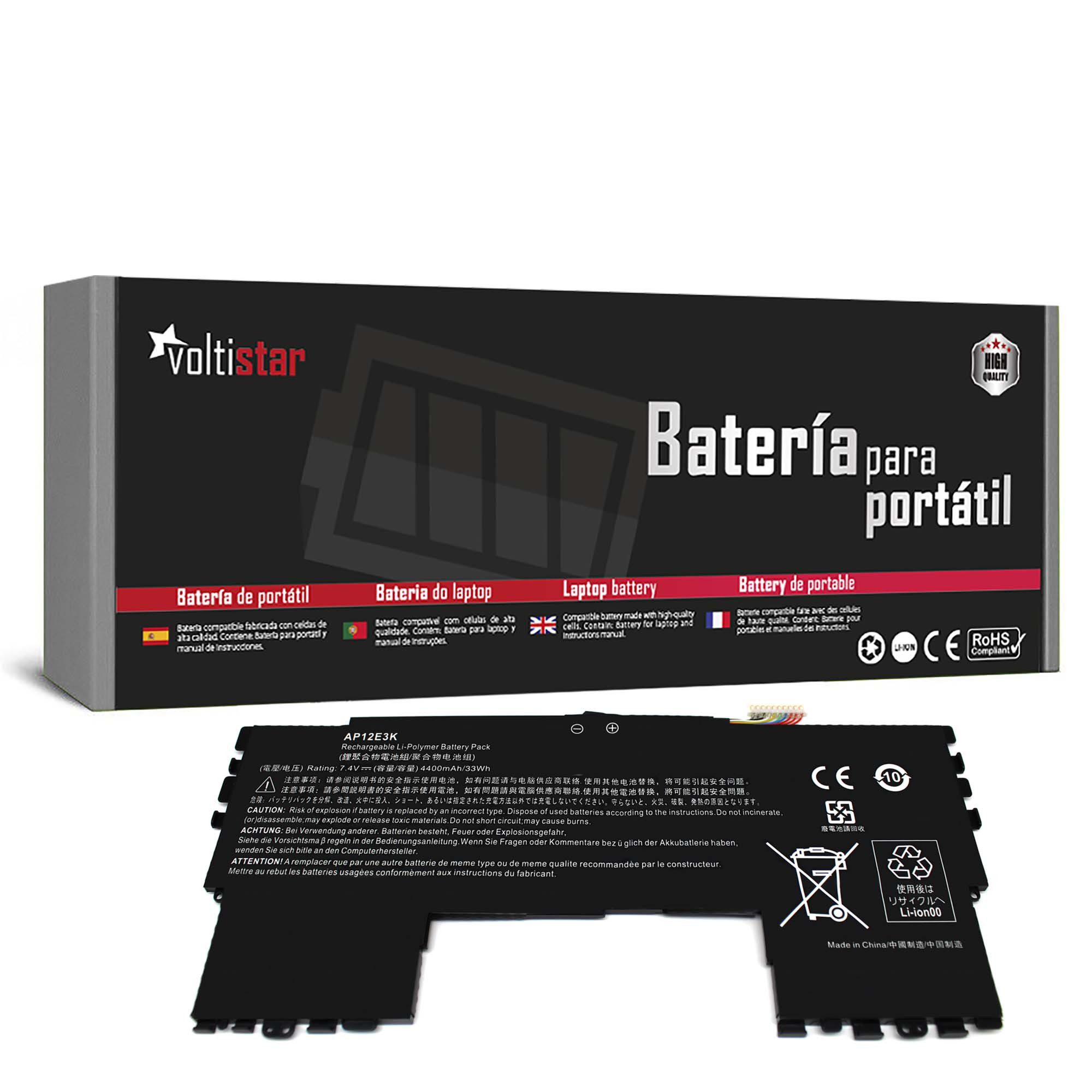Bateria para Portátil Acer Aspire S7 S7-191 Ultrabook Série AP12E3K