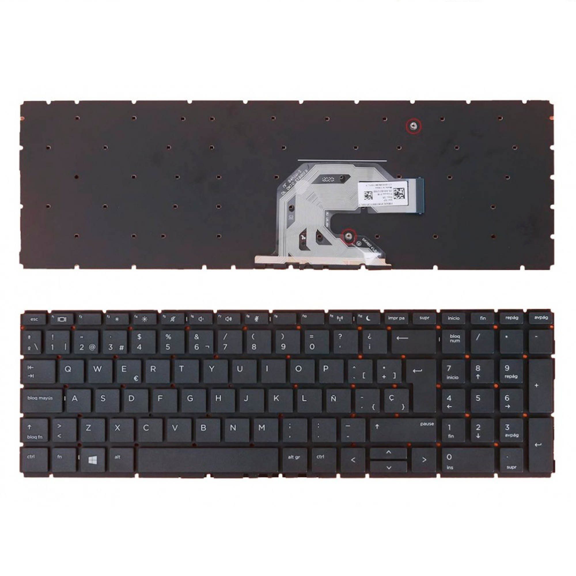 Teclado para Portátil HP ProBook 450 G6 455 G6 450R G6 Preto