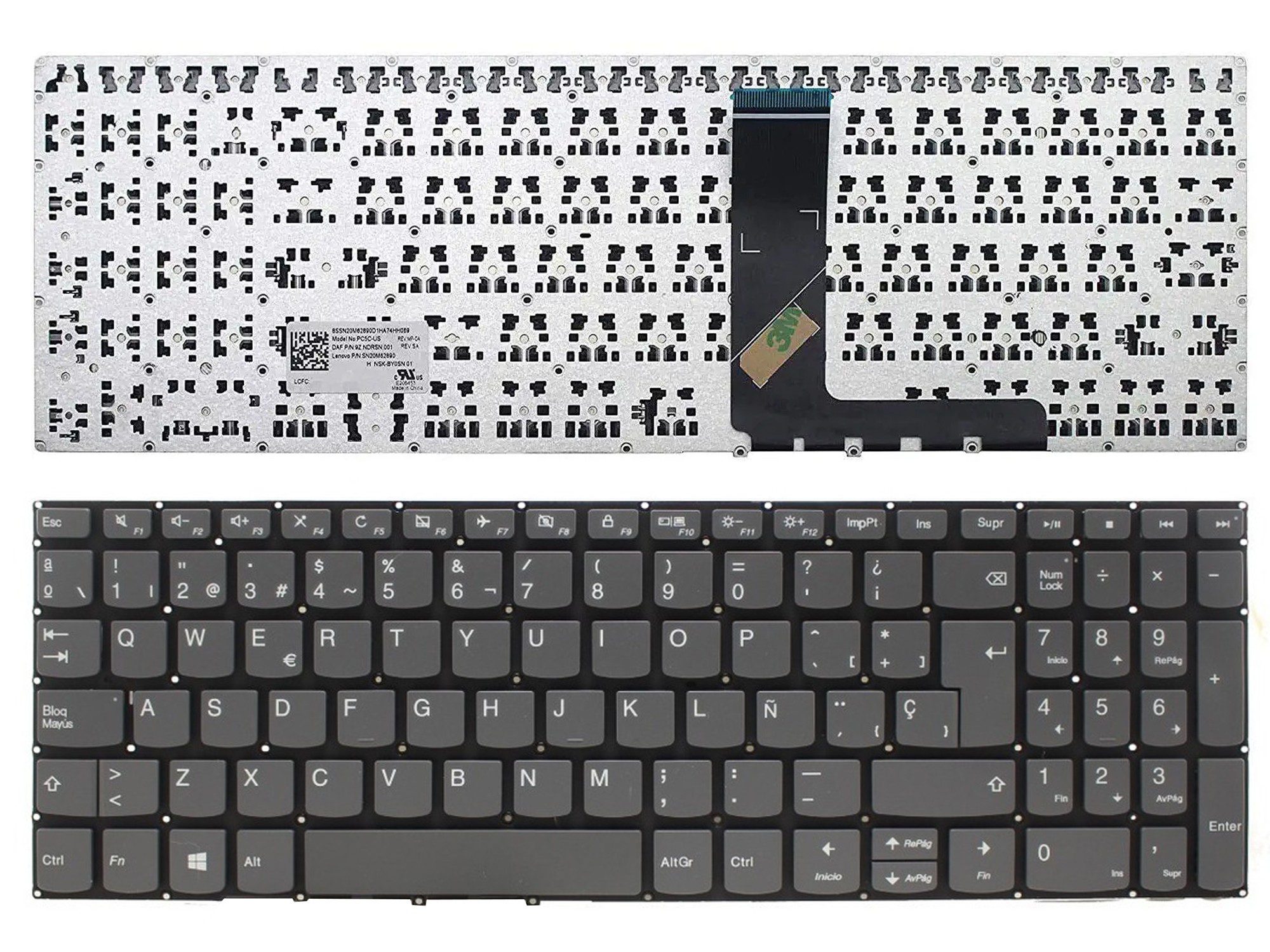 TECLADO PARA PORTATIL LENOVO IDEAPAD 320-15ABR 320-15IAP 320-15AST Sem botão de ligar - Image 3