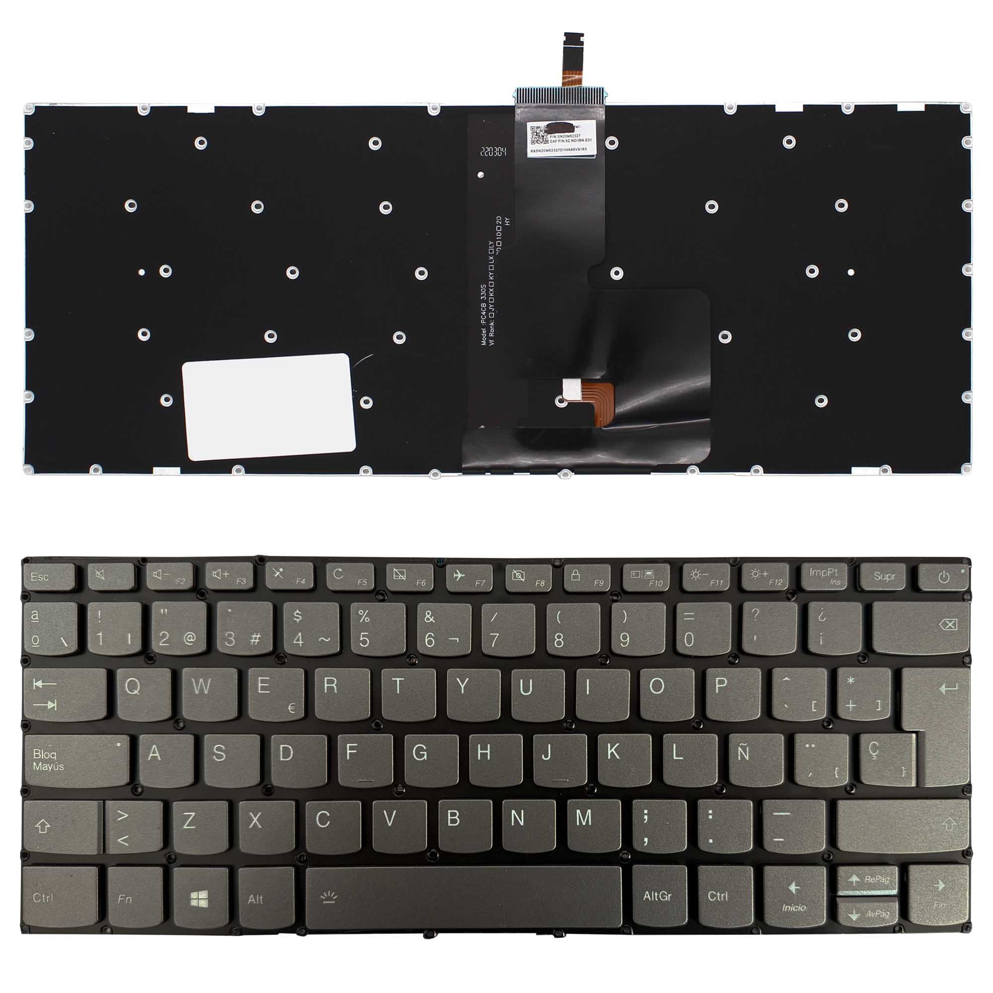Teclado Retroiluminado para Portátil Lenovo IdeaPad 320S-15IKB 320S-15ISK - Image 3