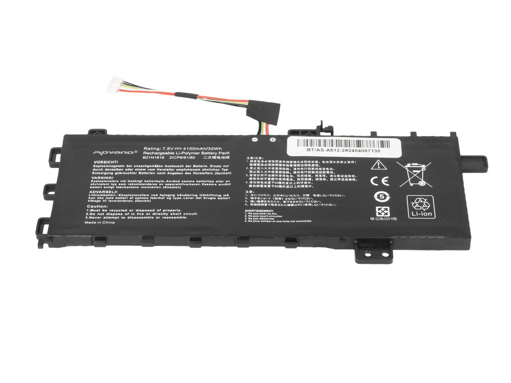 Bateria Movano para Portátil Asus VivoBook 15 A512 F512 R512 X512 Series - B21N1818 - Image 4