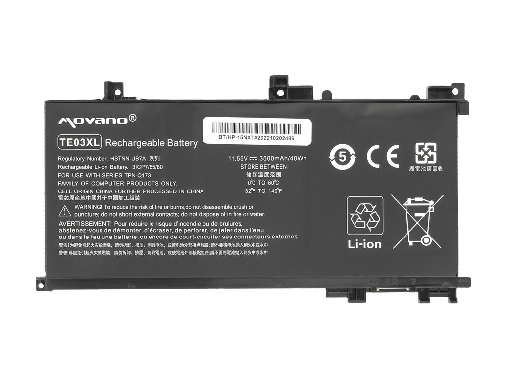 Bateria Movano 11.55V para Portátil HP Omen 15 e Pavilion 15 Series - 3500 mAh (40 Wh) - Image 2