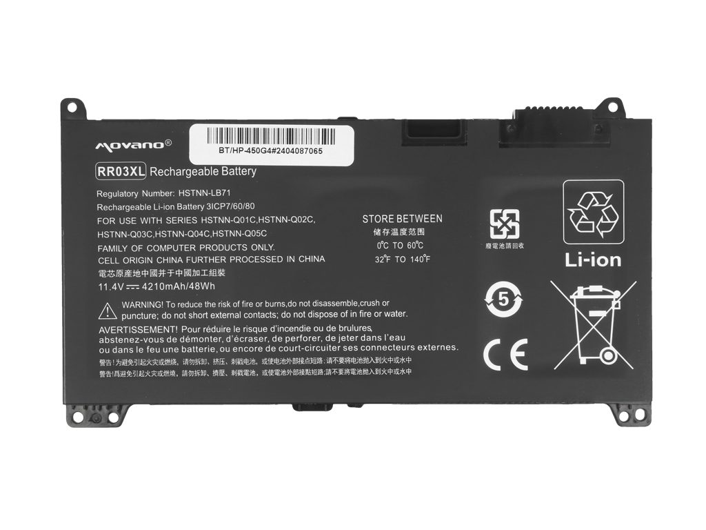 Bateria Movano para HP 430, 440, 450, 470 G4, 430, 440, 450, 470 G4 e G5 – RR03XL - Image 2