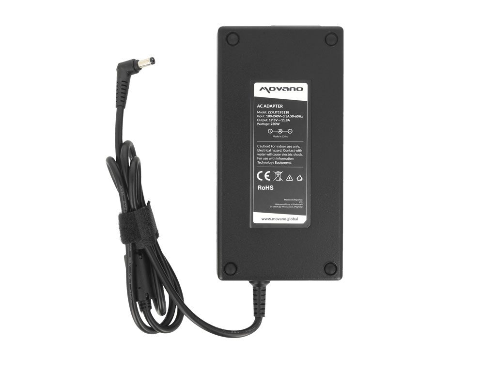 Carregador Movano 230W 19.5V 11.8A (5.5x2.5mm) para Portátil Asus e MSI - Image 2