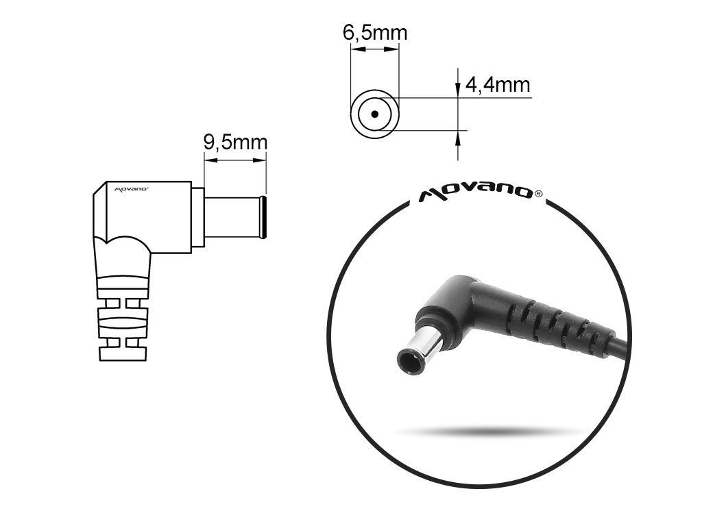 Carregador Movano 19.5V 4.7A (6.5x4.4 mm) 90W para Sony - Image 2