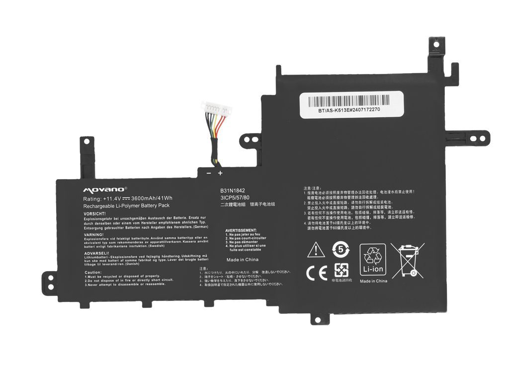 Bateria Movano 11.4V 3600mAh para Portátil Asus Vivobook K513E, M513I, S513E, S531FA Series e Outros Modelos Compatíveis - Image 4