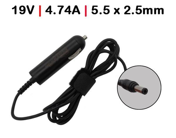Carregador de Carro para Portátil Toshiba Satellite M60 M65 Series 19V 4.74A 5.5X2.5 90W