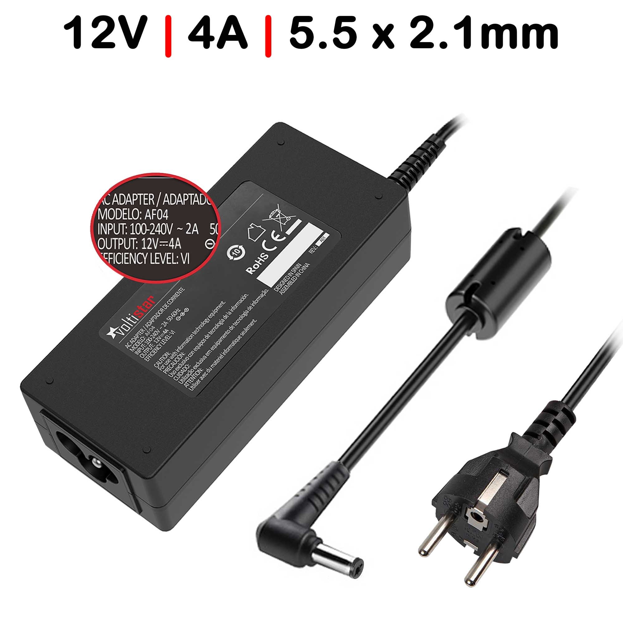 Carregador para Caixas de Som de Pizarra Electronica Bose 12V 4A 48W