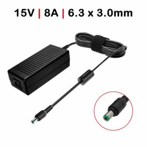 Carregador para Portátil Toshiba Tecra A1 A2 A3 A3X A8 A9 A10 A11 15V 8A 120W 6.3X3.0MM