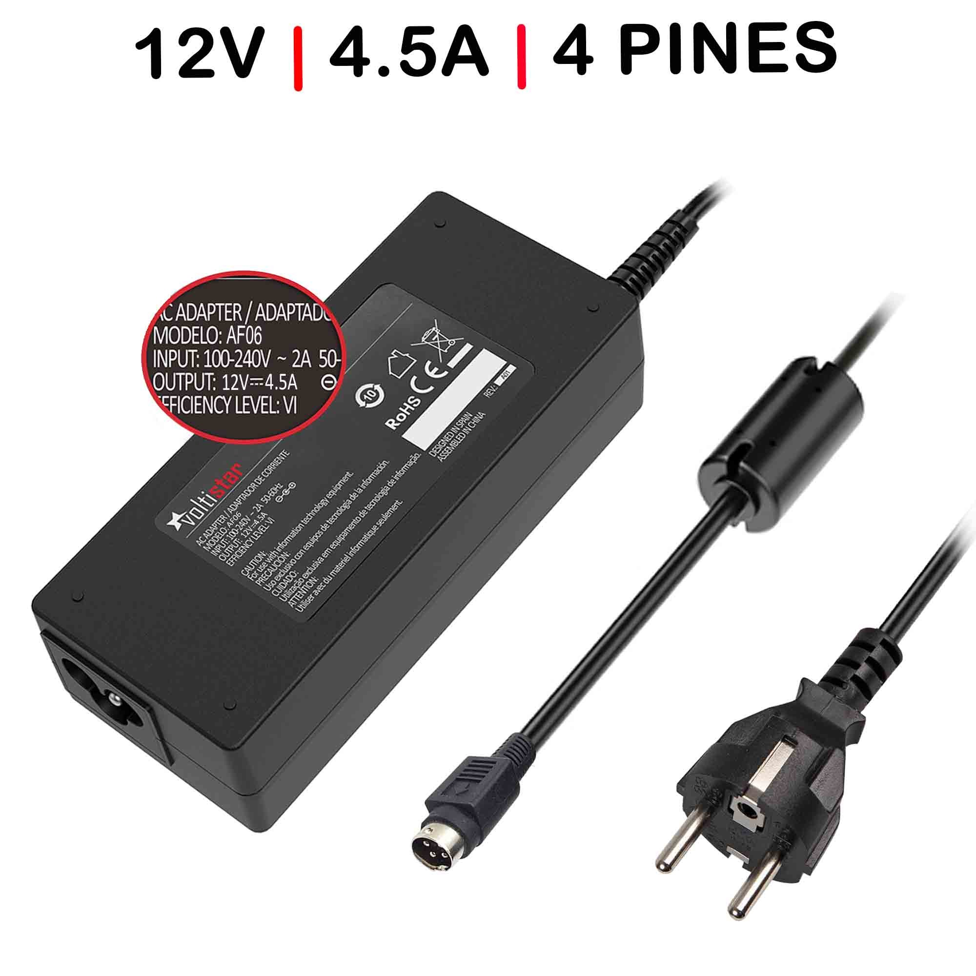 Carregador para Tft Monitor 12V 4.5A 60W