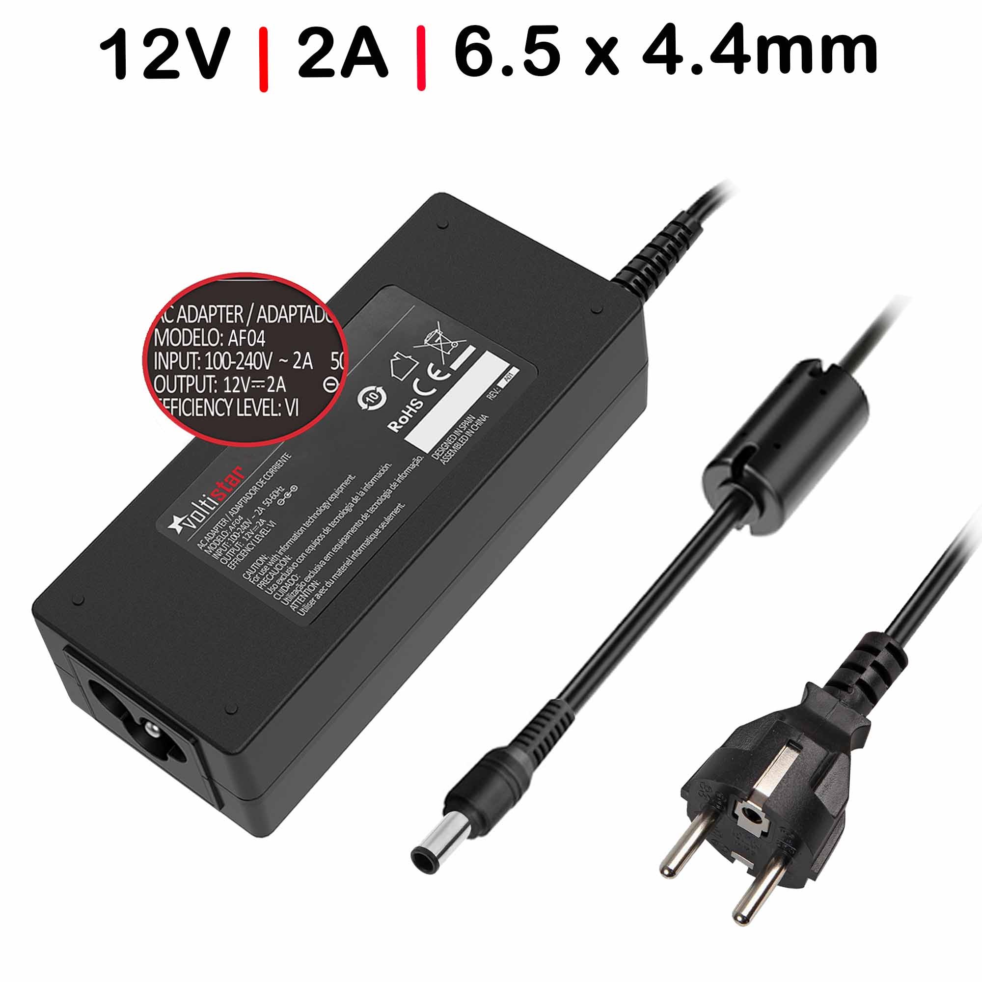 Carregador para Monitor 12V 2A 6.5 X 4.4MM com Pin Central 24W