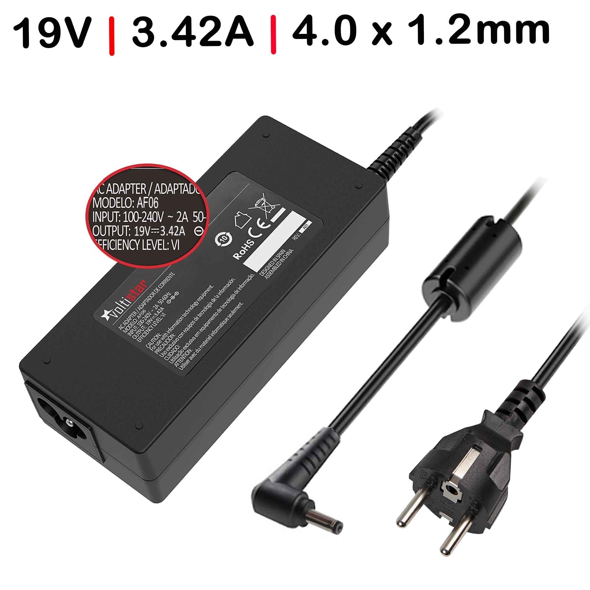 Carregador para Portátil Asus X553MA 19V 3.42A 65W 4.0*1.2MM