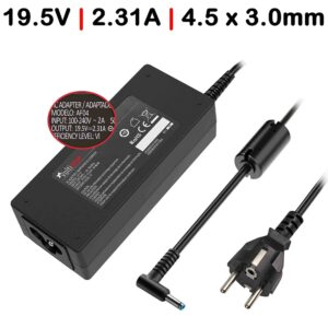 Carregador para Portátil HP Pavilion X360 11 13 15 741727-001 19.5V 2.31A 45W