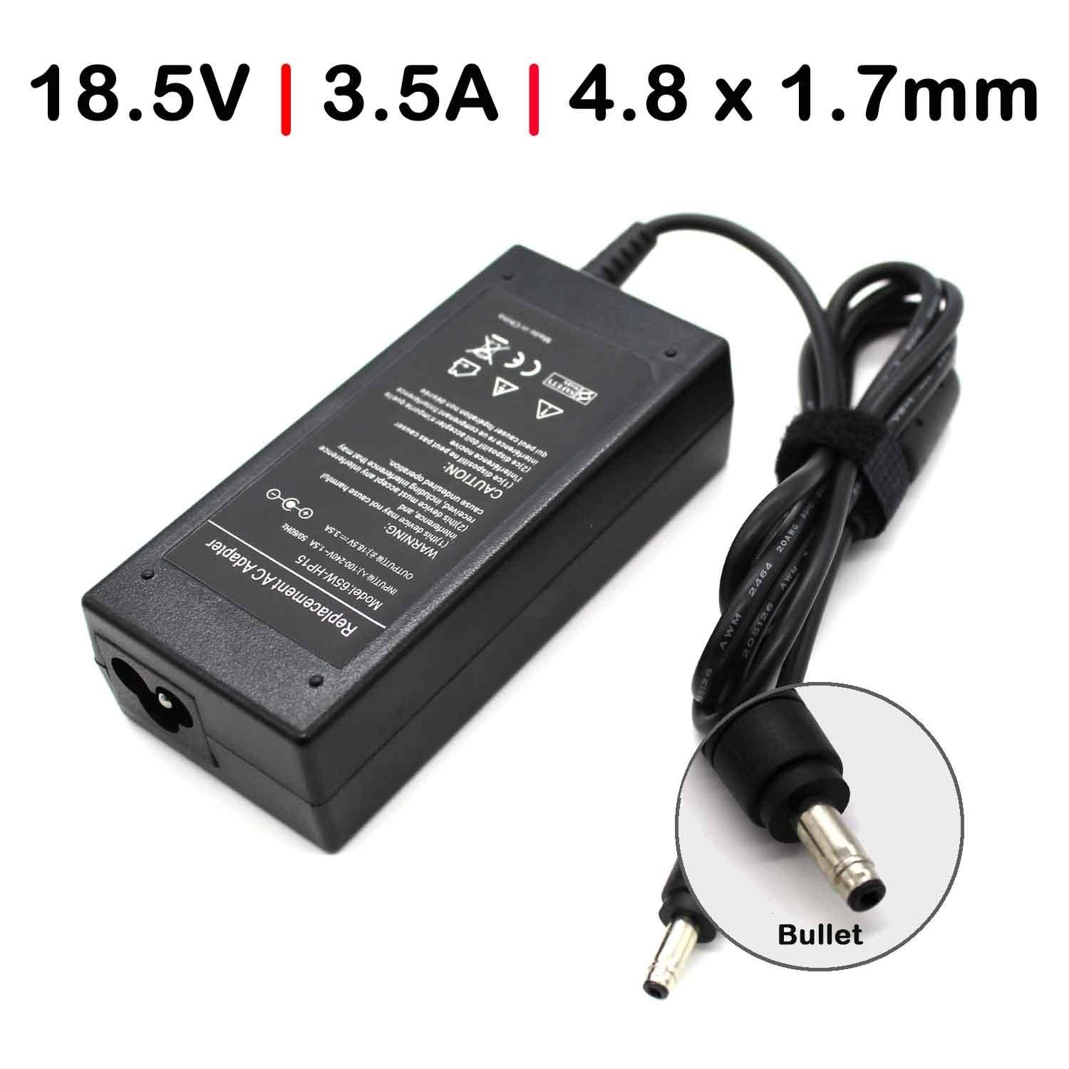 Carregador para Portátil HP Pavilion ZT3000 ZT3100 ZT3200 18.5V 3.5A 4.8X1.7MM Bullet 65W