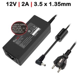 Carregador para Portátil Medion Akoya E3292 E3293 E3294 12V 2A 24W 3.5X1.35MM