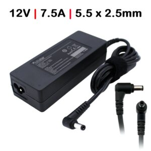 CARREGADOR DE PORTÁTIL QNAP TS-431P 90W 12V 7,5A 5,5x2,5MM