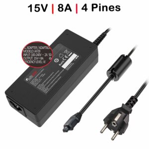 Carregador para Portátil Toshiba Satellite 15V 8A 4 pinos