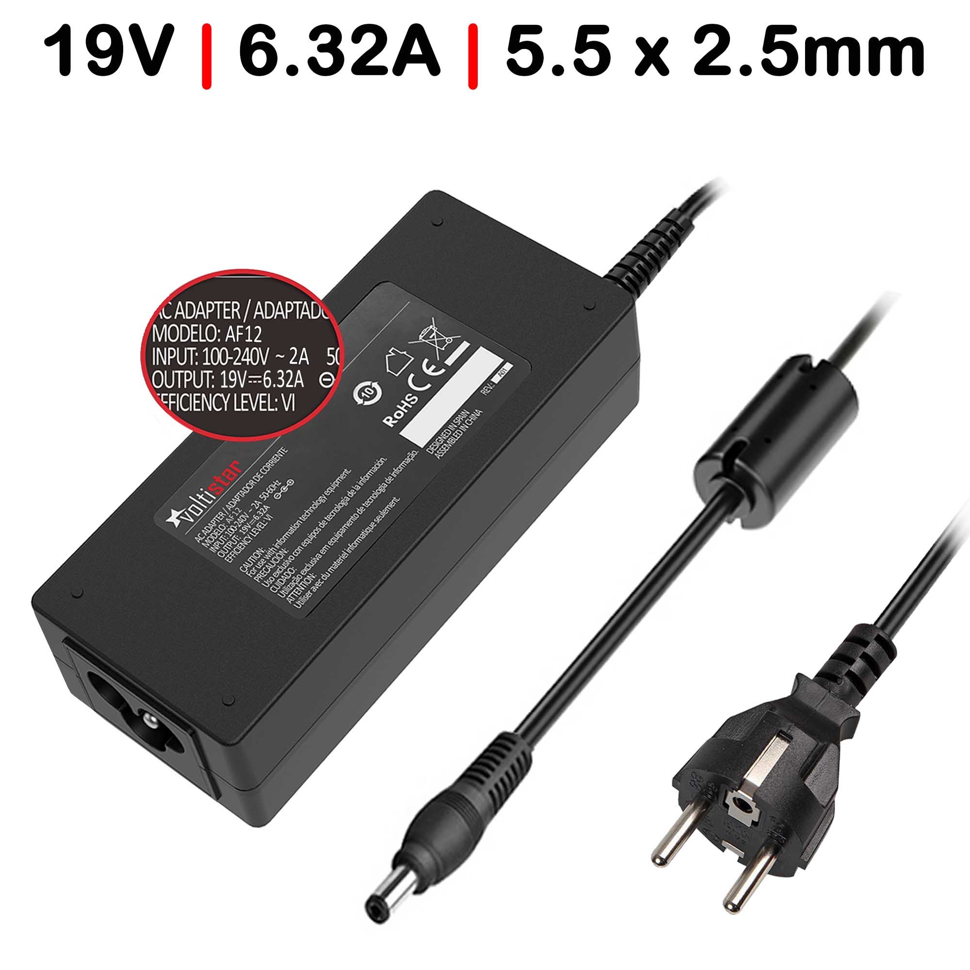 Carregador para Portátil Asus ADP-120RH B PA-1121-28 120W 19V 6.32A 5.5X2.5MM