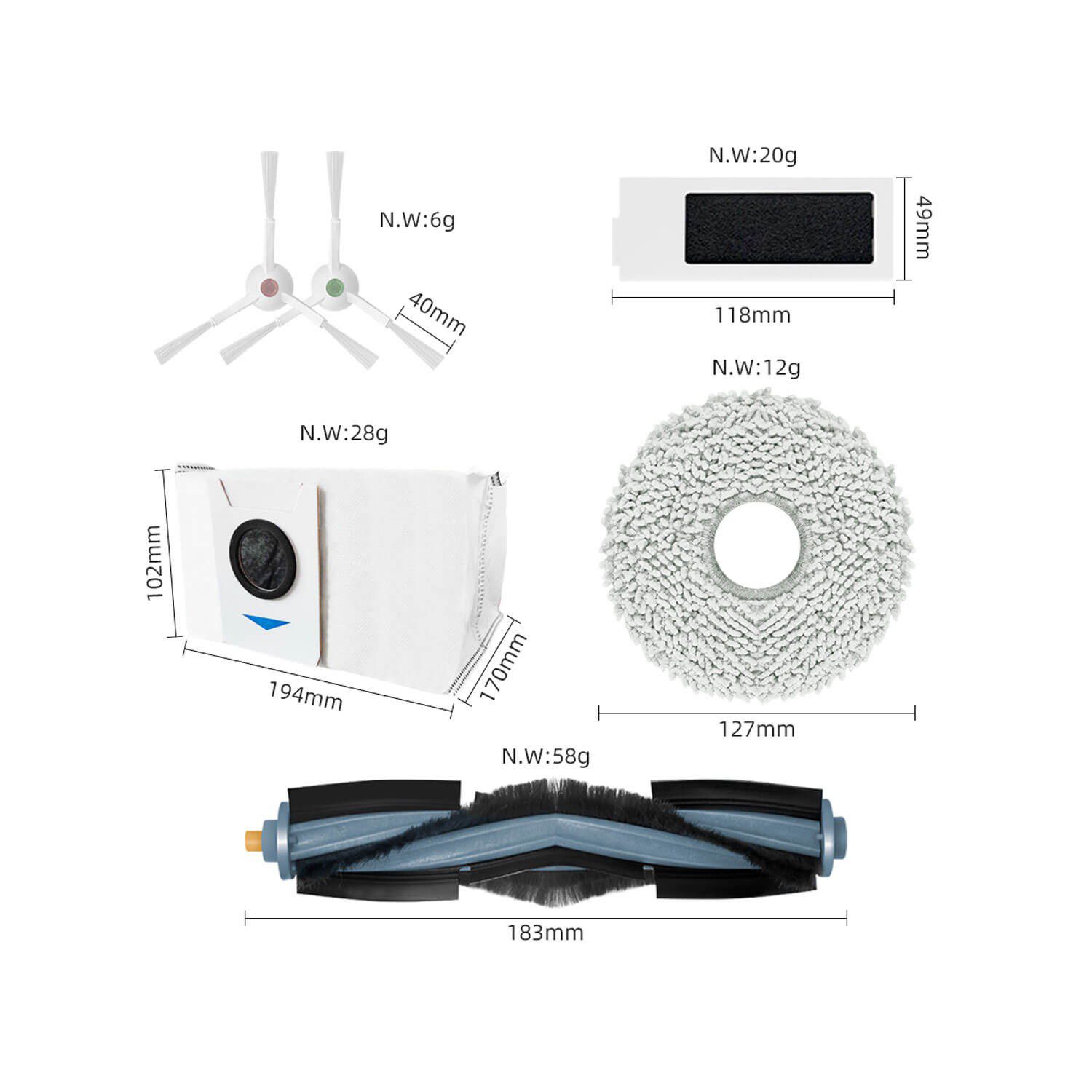Kit de Recambios para Aspiradora Ecovacs T20 Pro - Image 2