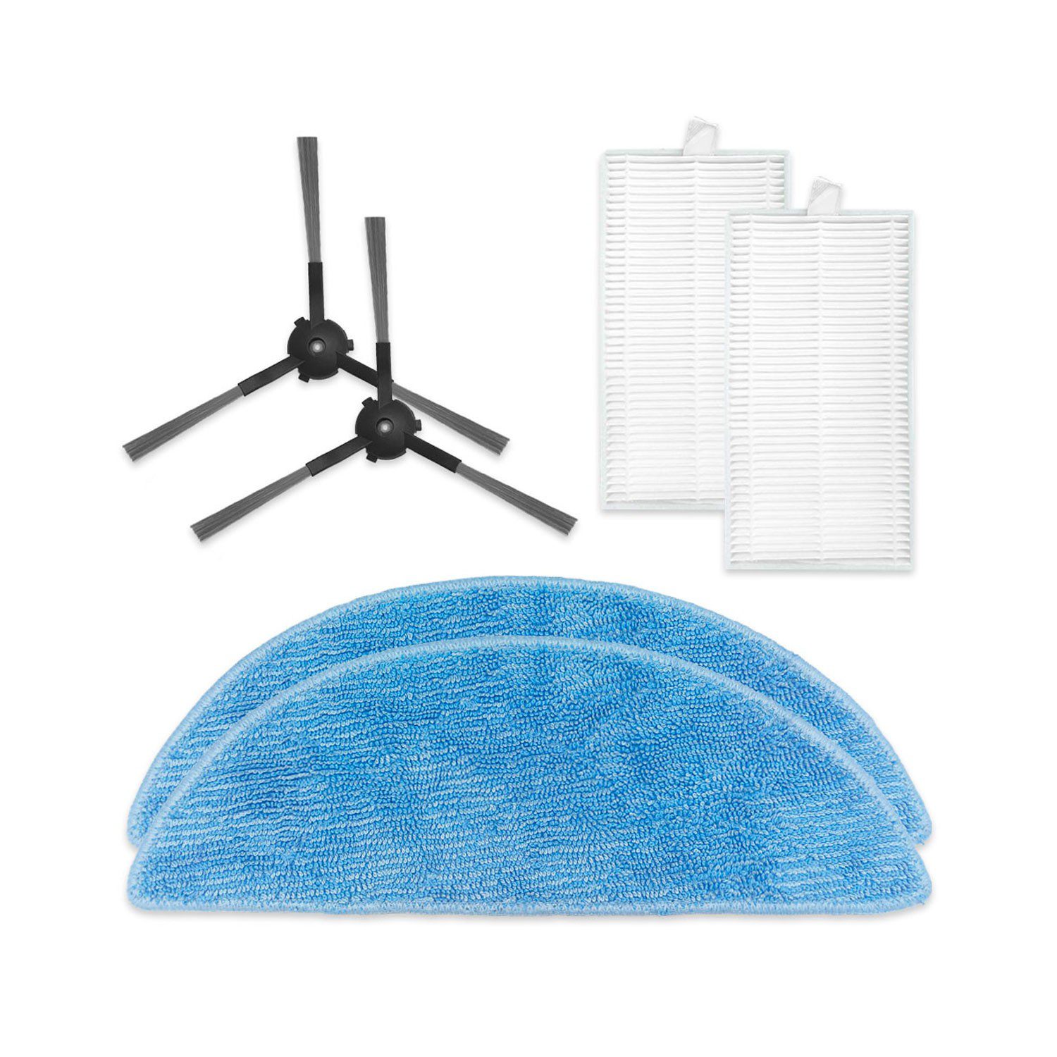 Kit de Peças de Reposição para Aspirador Robô Yeedi Y1 Pro / Ecovacs Y1 Pro - Escovas, Filtros e Mopas