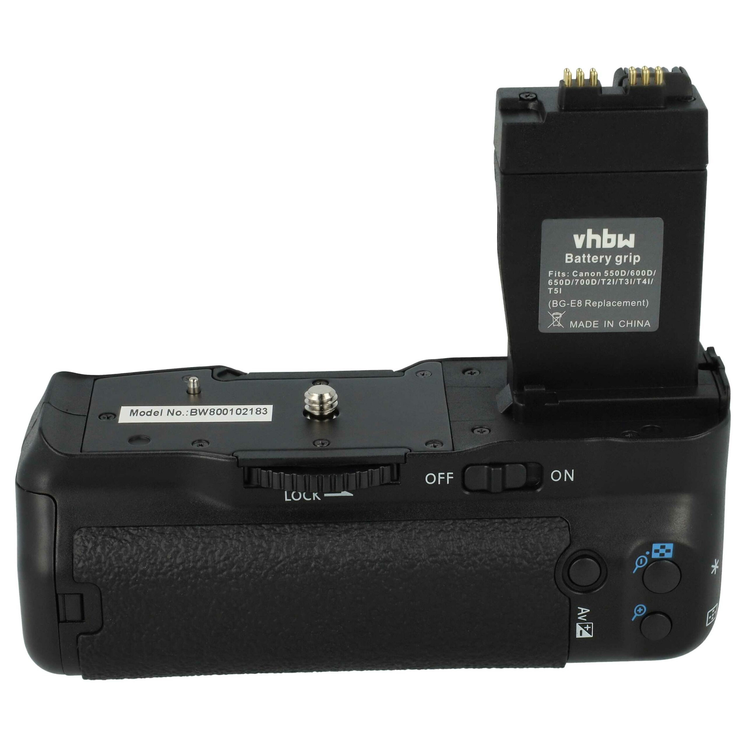 Pega de Bateria Compatível com Canon BG-E8 - Plástico/Metal vhbw - Image 4