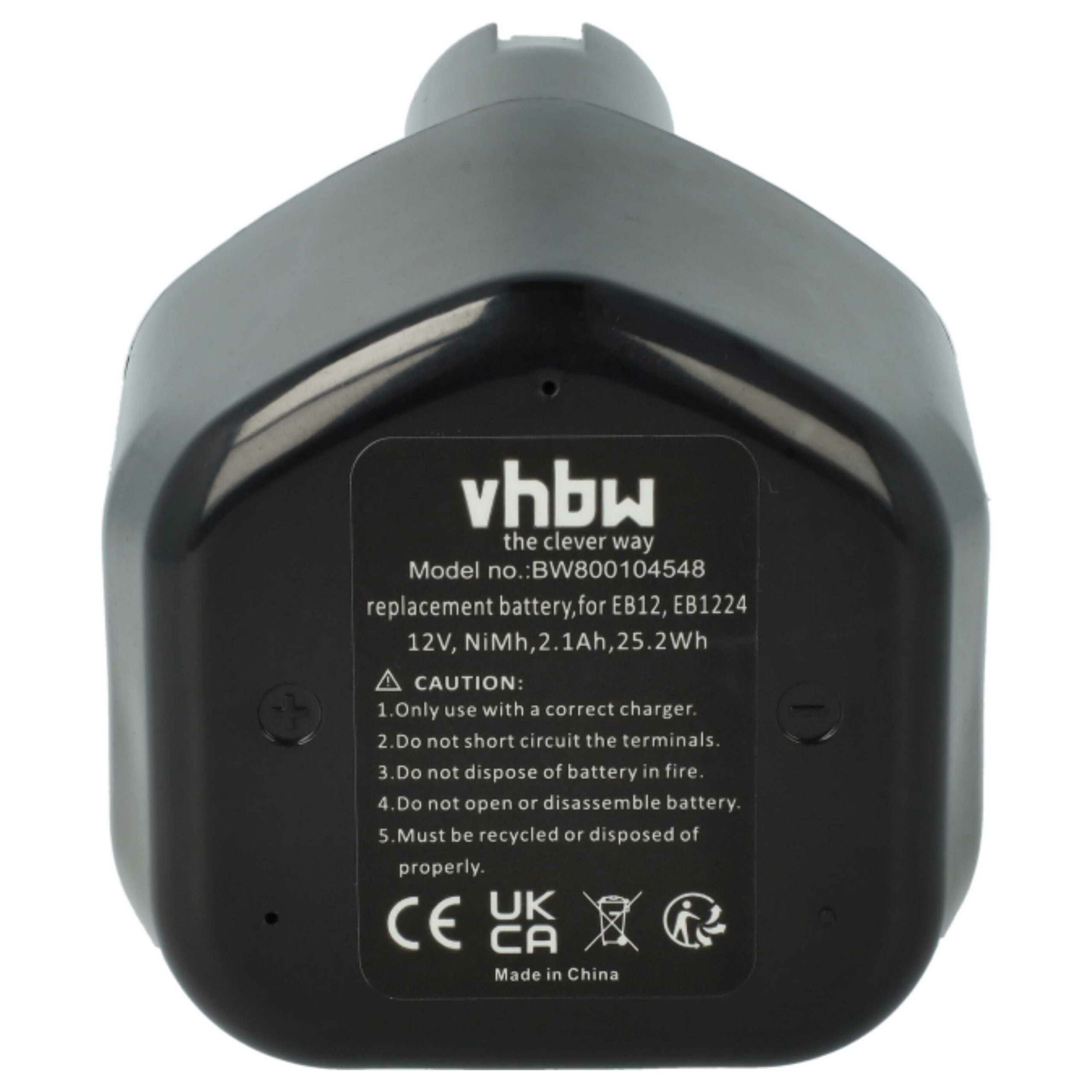 2x Bateria vhbw compatível com Hitachi EB12B, EB12G, EB1224, EB12, EB12M - 2100 mAh, 12 V, NiMH - Image 3