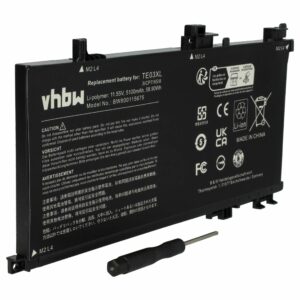 Bateria para Portátil HP compatível com 849570-543, 849570-542, 849570-541 - 5100 mAh 11.55V Li-Ion vhbw