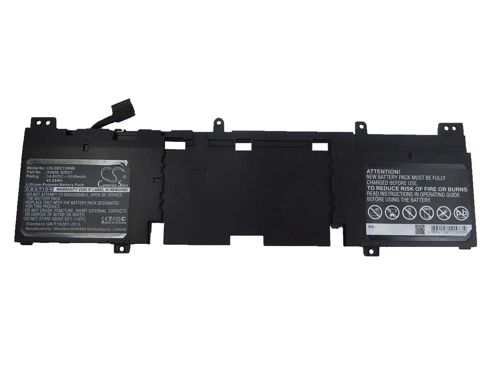 Bateria vhbw para Dell 02P9KD, 257V0, 2P9KD, 2VMGK, 3V806, 62N2T - 3100 mAh, 14.8 V, Li-polymer