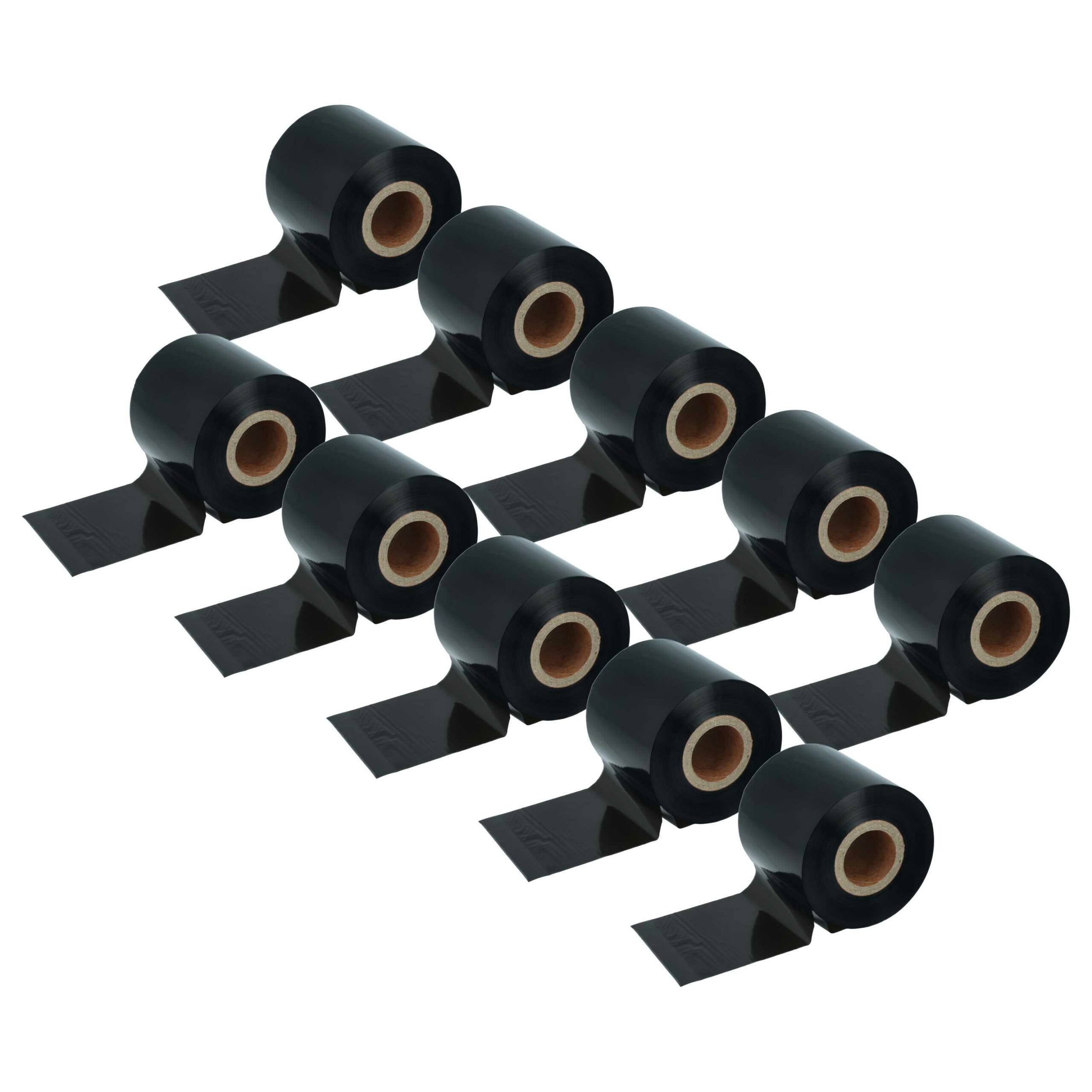 10x Bobina de Transferência Térmica vhbw 60 mm x 300 m - Compatível com Godex, Printronix, TSC, Valentin