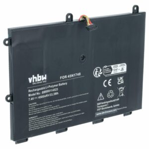 Bateria para Portátil Lenovo vhbw - 45N1750, 45N1751, 45N1749, 45N175, 45N1748 - 4500 mAh 7.4V Li-polímero