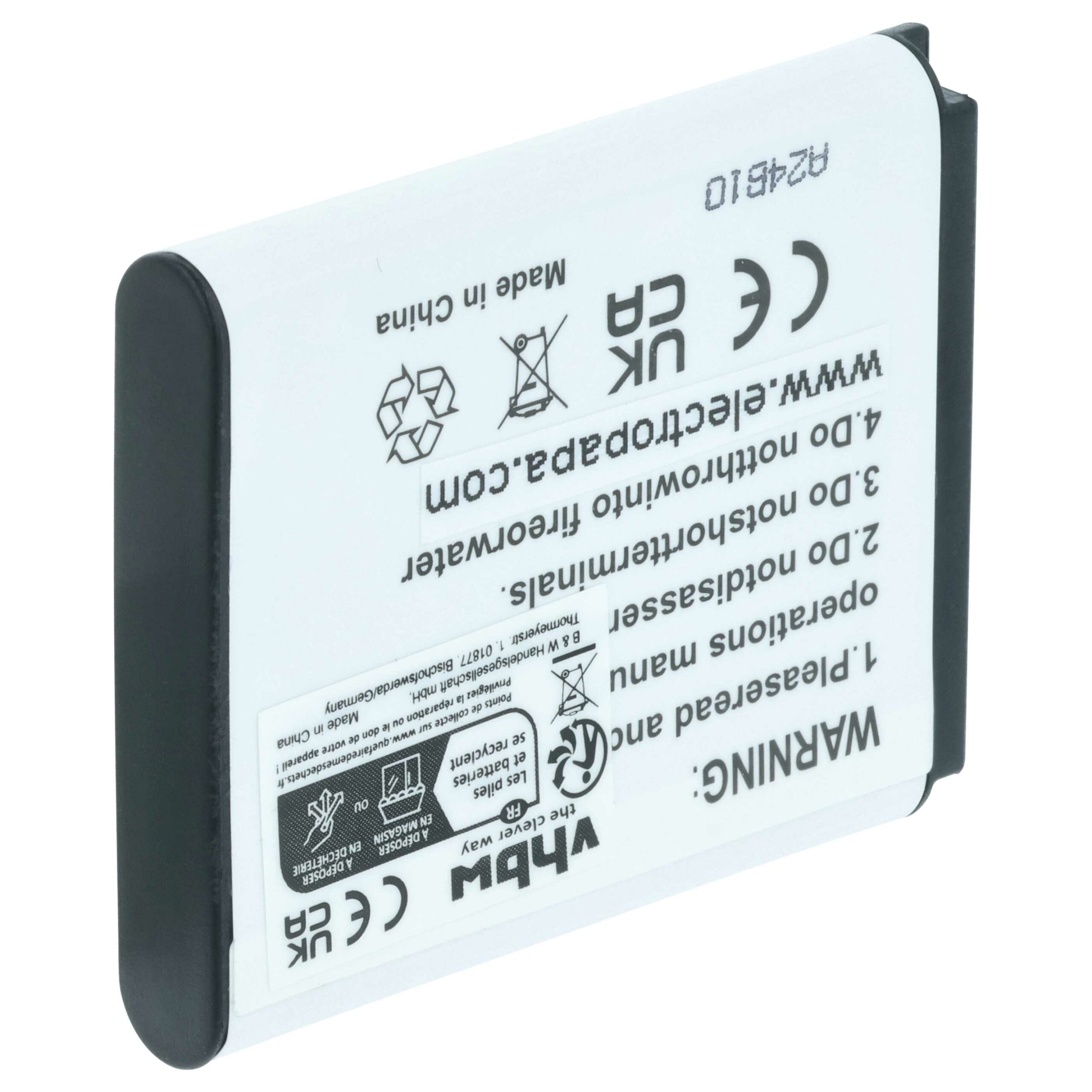 Bateria vhbw compatível com Casio NP-160, NP-110DBA, NP-110, NP-110L - 750mAh, 3.6V, Li-Ion - Image 2