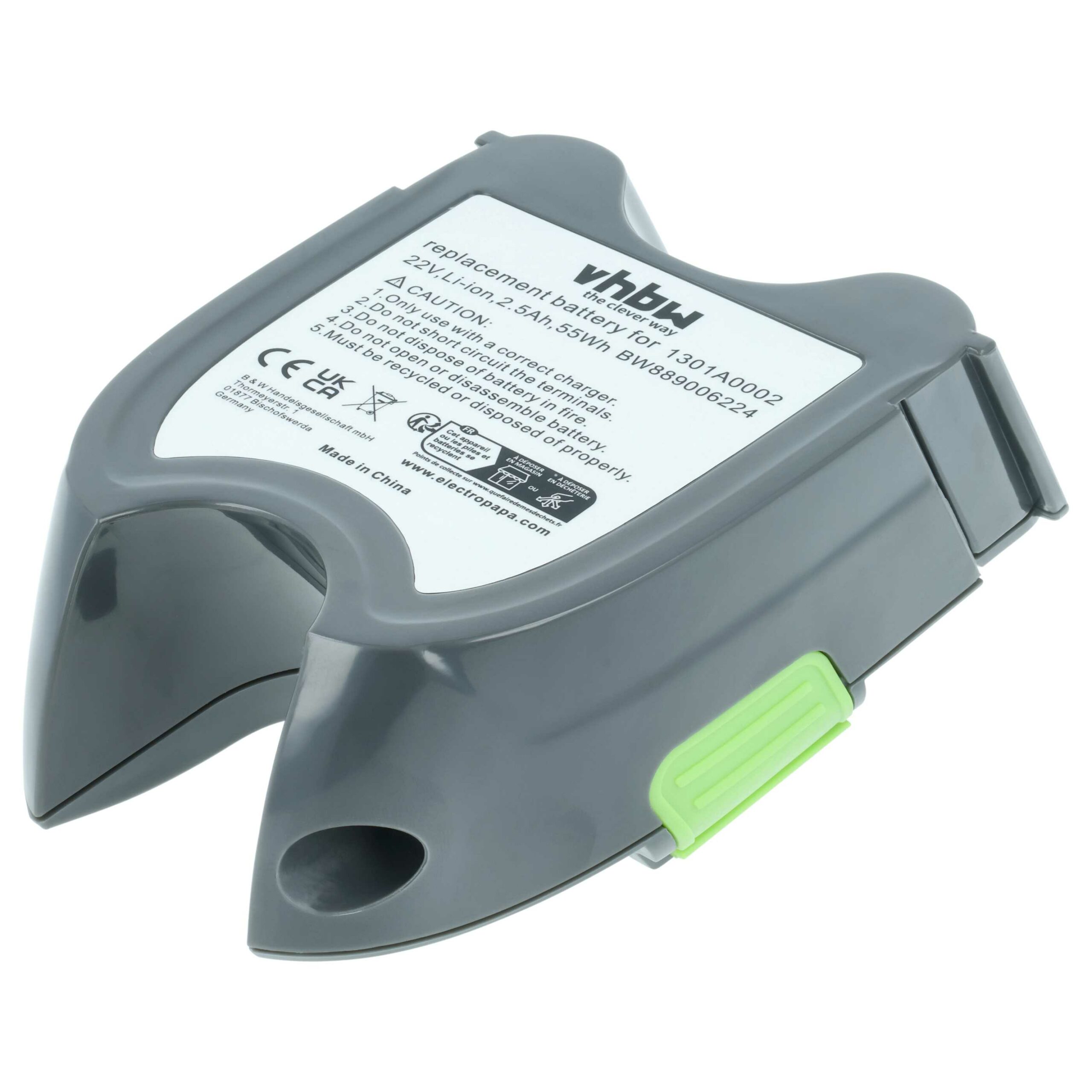Bateria vhbw 2500mAh 22V Li-Ion para Gtech 1301A0002 - Image 2