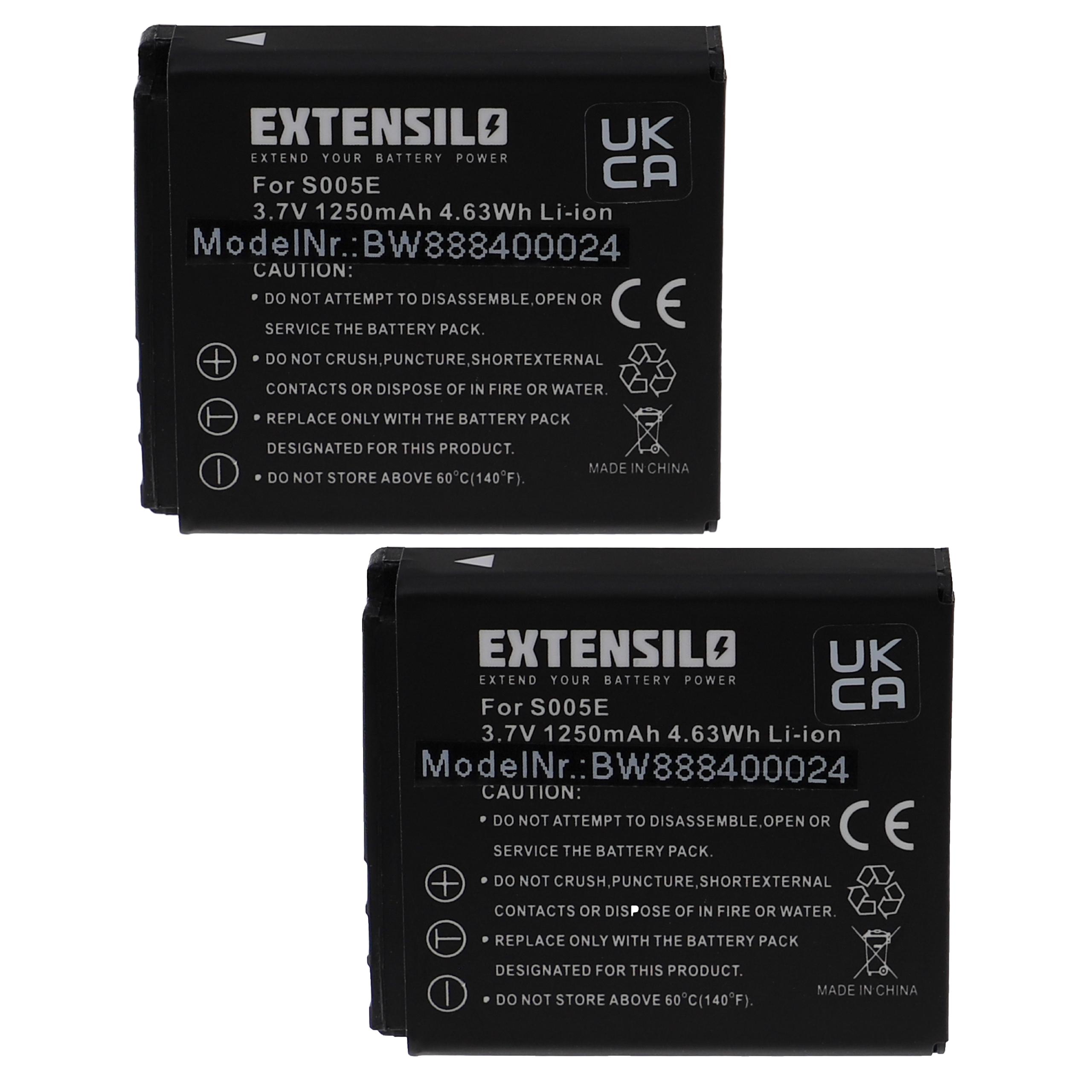 2x Bateria Recarregável EXTENSILO NP-70 para Fujifilm - 1250mAh, 3.7V, Li-Ion - Image 4