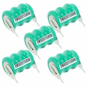 Pack 5x Pilha Botão Recarregável V40H 2 Pinos NiMH 40 mAh 3.6V