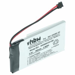 Bateria vhbw para Smartwatch Garmin 361-00090-00 - 180 mAh 3.7 V Li-polymer