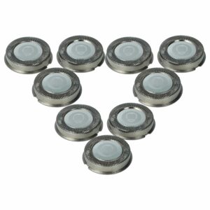 9x Cabeças de Corte de Substituição Philips HQ5 para Máquina de Barbear Elétrica, Prateado