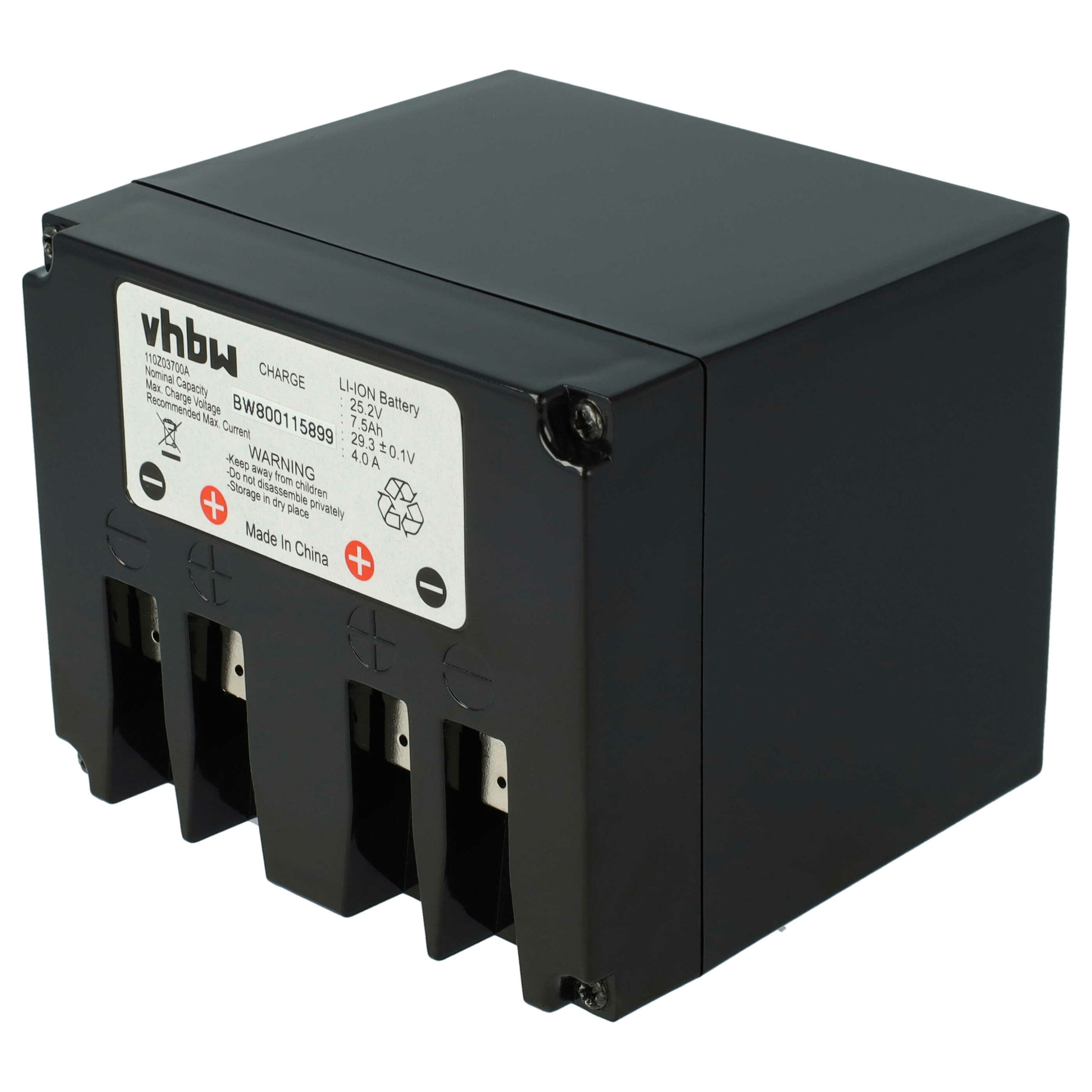Bateria vhbw compatível com Zucchetti 110Z03700A - 7500 mAh 25.2 V Li-Ion para cortadores de relva - Image 3