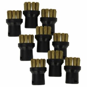Conjunto de 9 Escovas Redondas de Substituição para Limpadores a Vapor Kärcher 2.863-075.0, 2.863-061.0