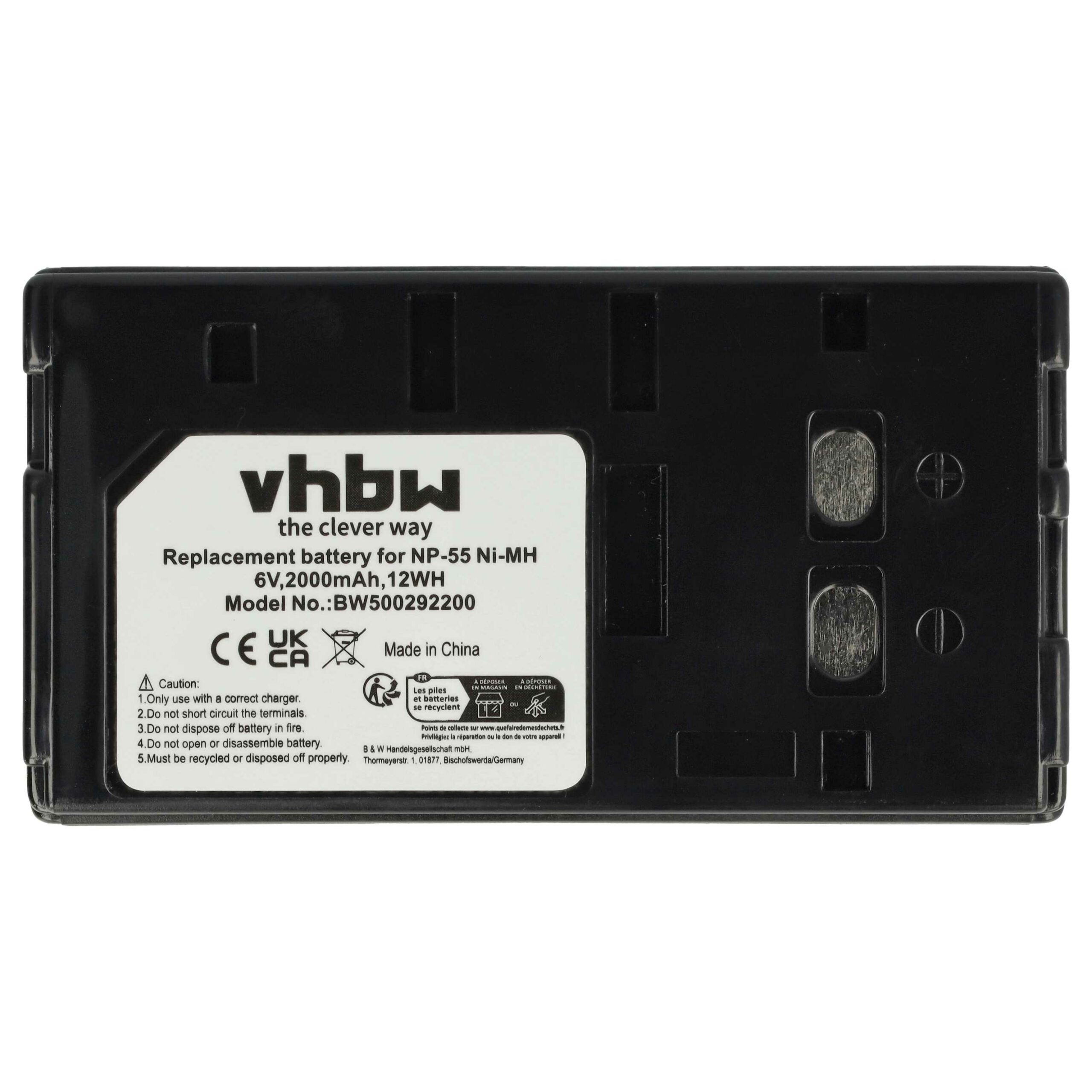 Bateria para Câmara Vídeo Compatível JVC BN-V65U, BN-V50U, BN-V25U, BN-V22U - 2000 mAh 6V NiMH - Image 3