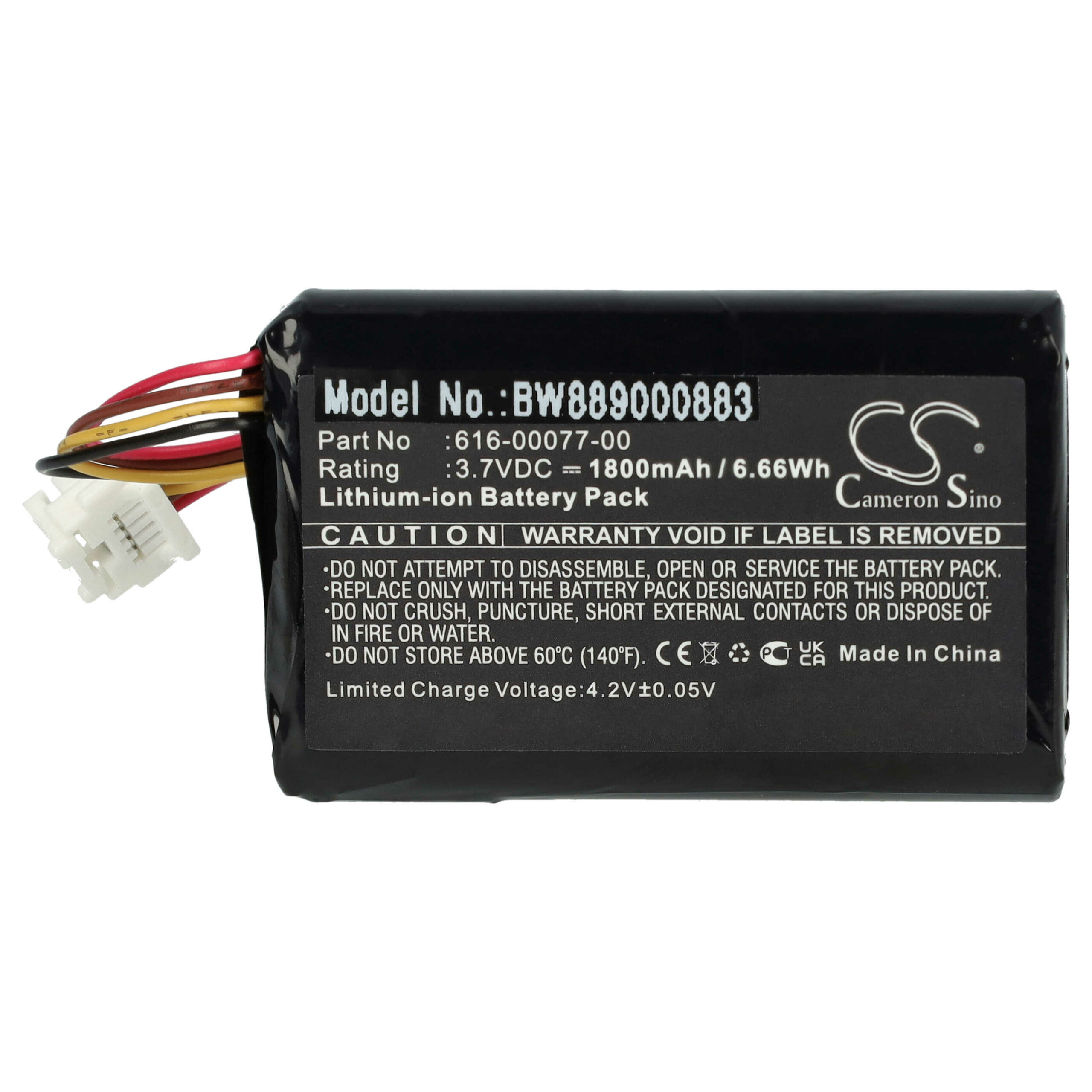 Bateria vhbw para Garmin Zumo 590, 595 - 1800mAh, 3.7V (substitui 361-00077-00)