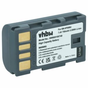 Bateria vhbw para câmaras JVC BN-VF823, BN-VF808, BN-VF815 - 750 mAh 7.4V Li-Ion
