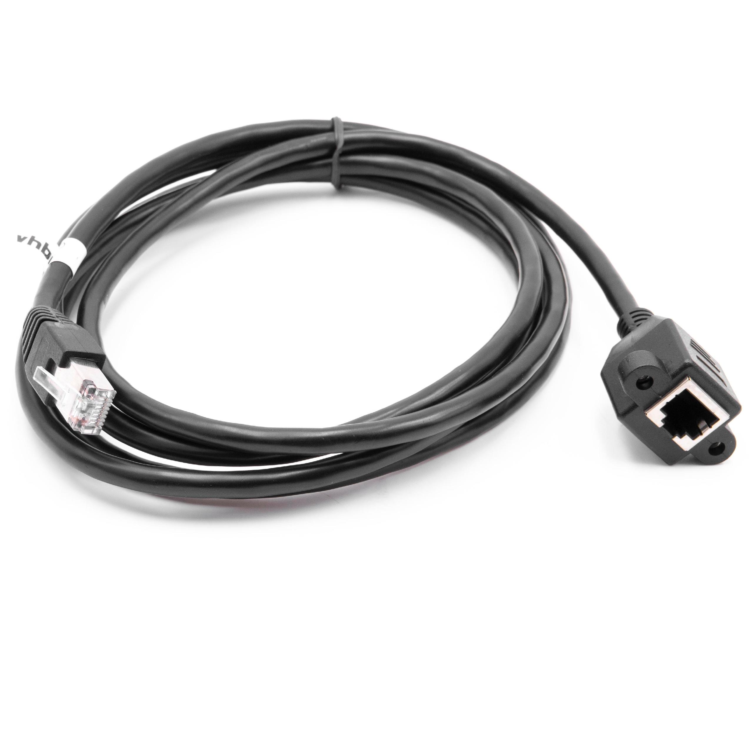 Cabo de Extensão Cat6 RJ45 Macho para Fêmea - Cabo Ethernet 2 m vhbw
